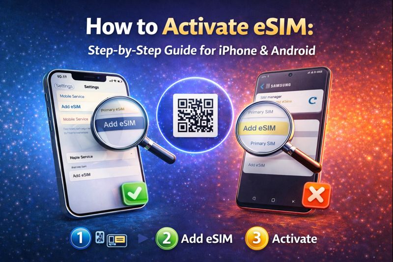 How to Activate eSIM: Step-by-Step Guide for iPhone & Android